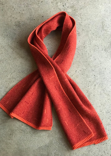 Cashmere/Merino Keyhole scarf - Paprika