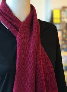 Cashmere/Merino Keyhole scarf - Cherry