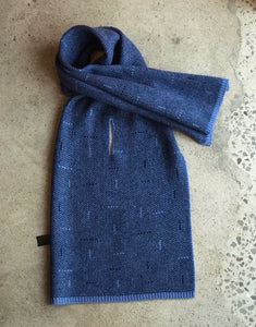 Cashmere/Merino Keyhole scarf - Navy