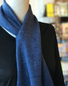 Cashmere/Merino Keyhole scarf - Navy
