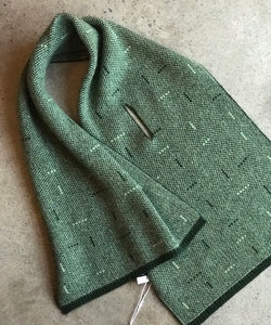 Cashmere/Merino Keyhole scarf - Moss