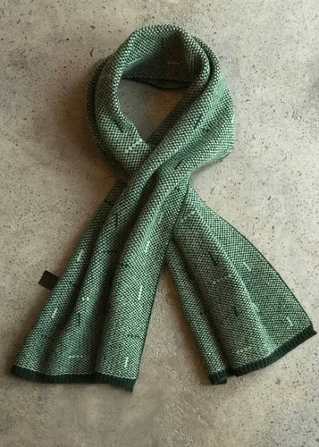 Cashmere/Merino Keyhole scarf - Moss