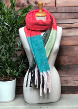 Load image into Gallery viewer, Winter Scarf - Big Check/Red