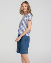 Load image into Gallery viewer, Sago Stripe Tee - Dusty Blue