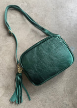 Load image into Gallery viewer, Crossbody Bag - Metallic Oil Green