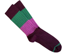 Load image into Gallery viewer, Chunky Rib, Stripe Merino Socks