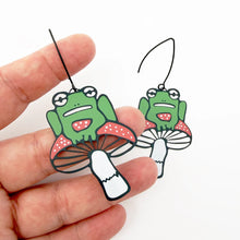 Load image into Gallery viewer, Frog Toadstool Earrings
