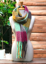 Load image into Gallery viewer, Winter Scarf - Big Check/Brights