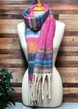 Load image into Gallery viewer, Winter Scarf - Magenta Stripe