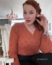 Load image into Gallery viewer, Lace Knit Cardi - Burnt Orange