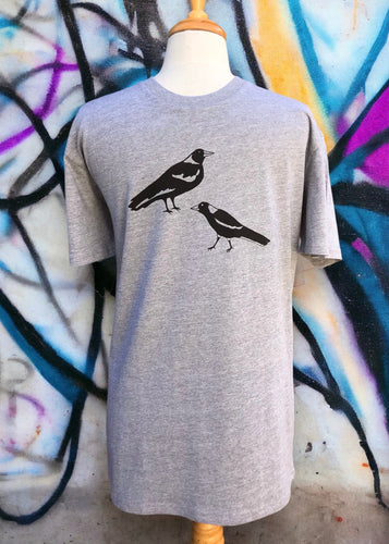 Magpie Mens Tee - Grey