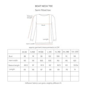 Boatneck tee - Bauhaus Teal