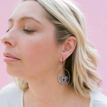 Load image into Gallery viewer, Midi Grey Koala Dangles