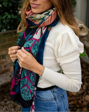 Load image into Gallery viewer, Chloe Abstract Forest Scarf - Black
