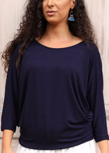 Load image into Gallery viewer, Batwing Top - Navy Blue