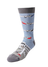 Load image into Gallery viewer, Mens Sock - Airports &amp; Aeroplanes