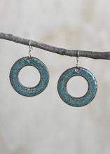 Load image into Gallery viewer, Ocean Speckle Hoops