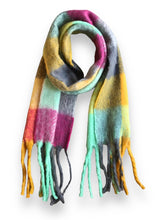 Load image into Gallery viewer, Winter Scarf - Big Check/Brights
