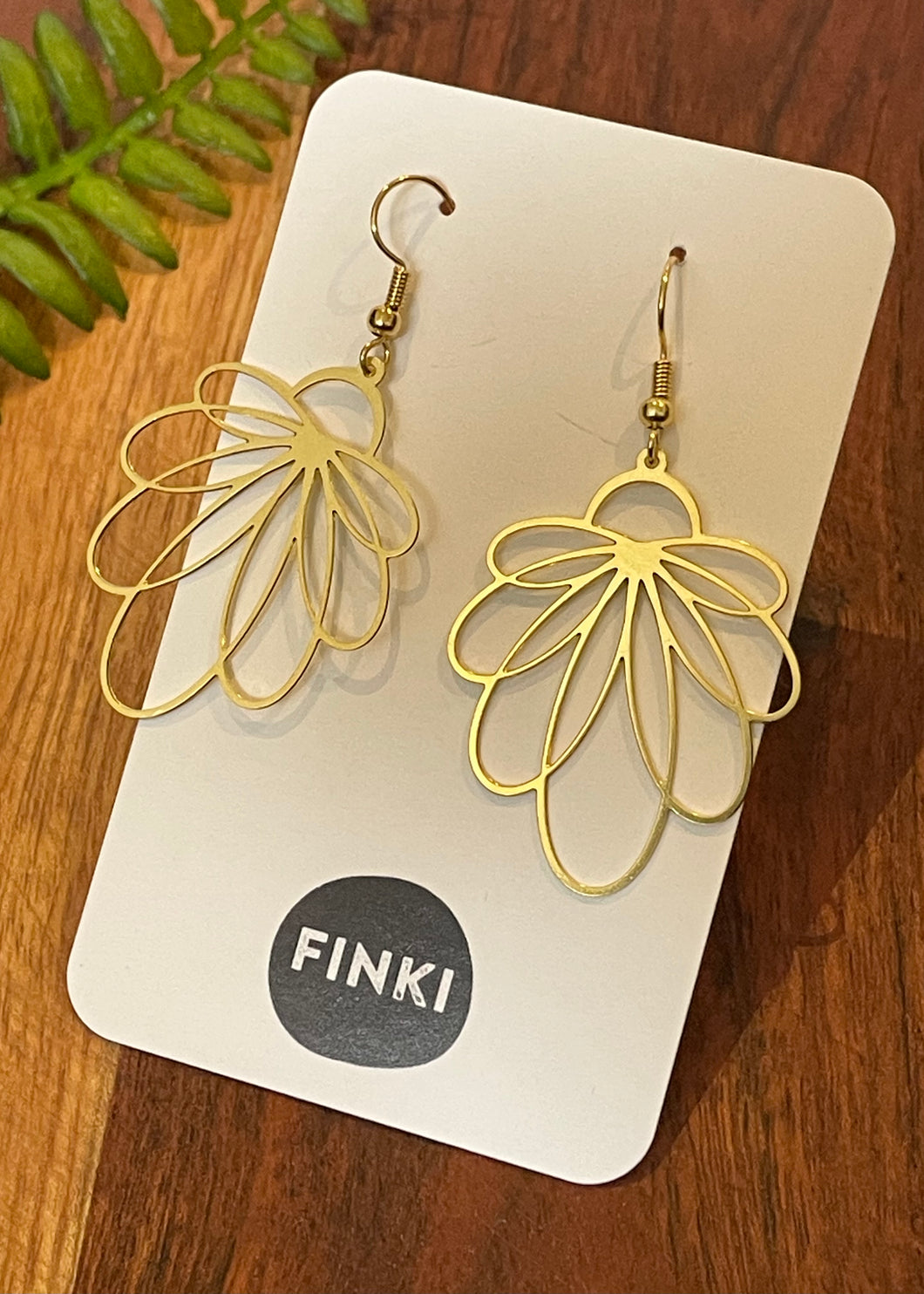 Gold Flower Earrings