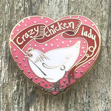 Load image into Gallery viewer, Crazy Chicken Lady - Enamel Pin