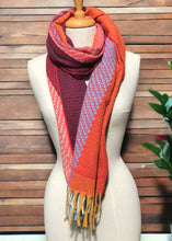 Load image into Gallery viewer, Winter Scarf - Woven Square/Brights