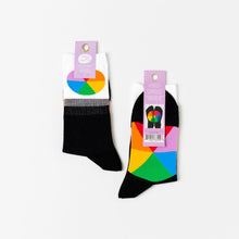 Load image into Gallery viewer, Woman’s Crew Sock - Colour Wheel