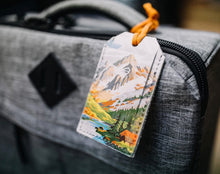 Load image into Gallery viewer, Mountains - Leather Luggage Tag