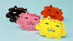 Fluffy Cat Coasters - Set of 4