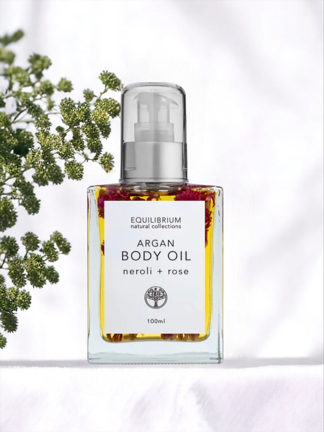 Body oil by equilibrium.