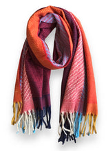 Load image into Gallery viewer, Winter Scarf - Woven Square/Brights