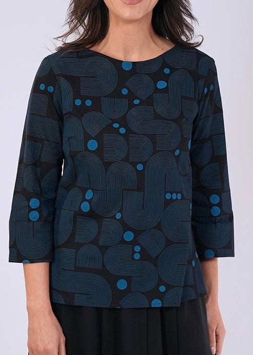 Lori Top - Bauhaus Teal