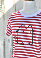 Load image into Gallery viewer, Ladies Tee - Cat - Red Stripe