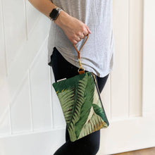 Load image into Gallery viewer, Wristlet Bag - Botanical Black