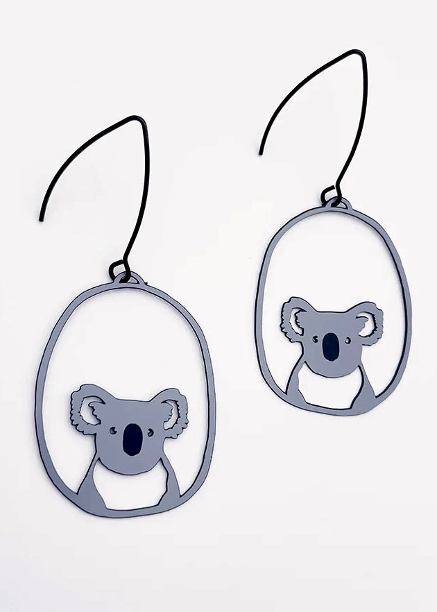 Midi Grey Koala Dangles