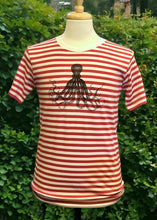 Load image into Gallery viewer, Octo Tee - Red stripe