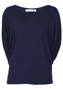 Batwing Top - Navy Blue