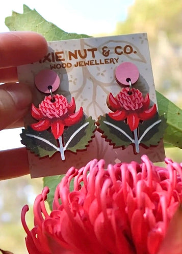 Waratah Earrings