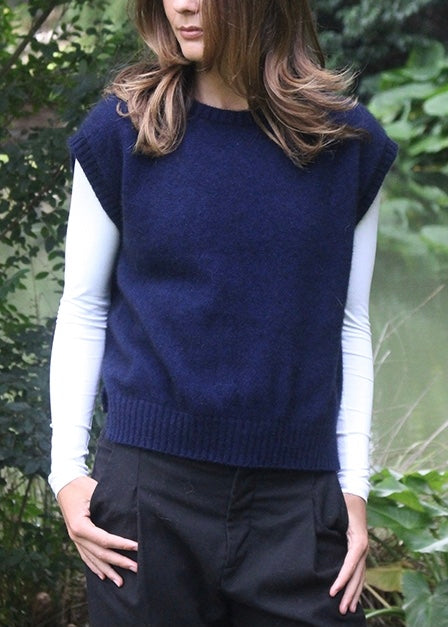 Serene Knit Vest - Midnight Blue