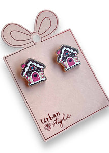Gingerbread House  - Christmas earrings