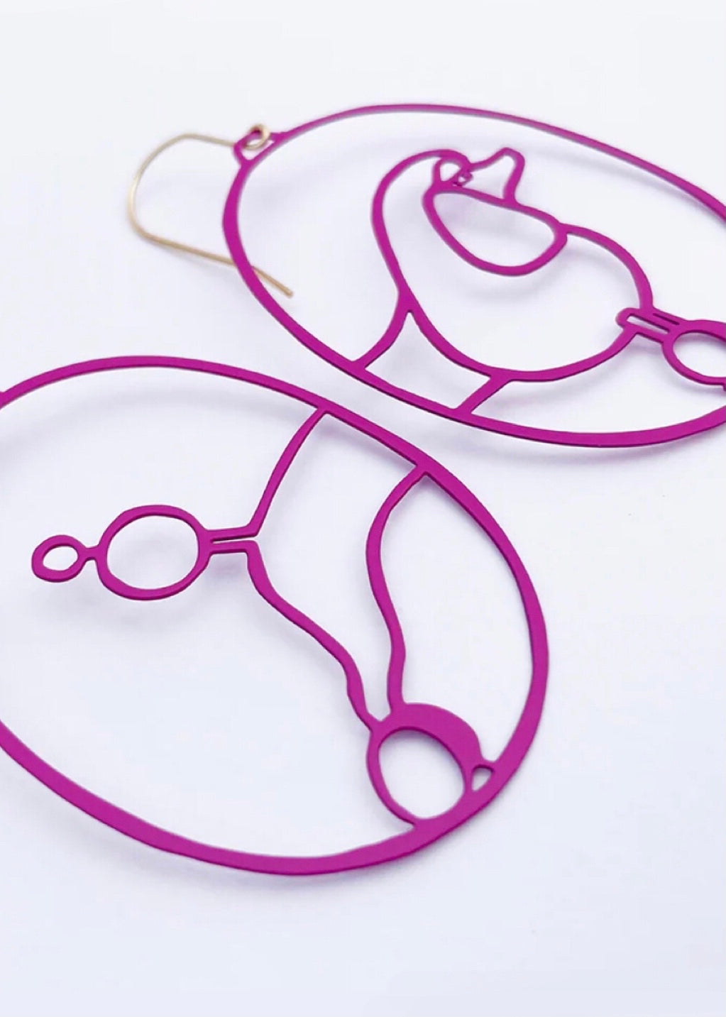 Poodle Dangles - Pink