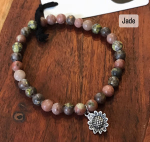 Gem Stone, Beaded Bracelet