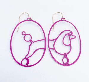 Poodle Dangles - Pink