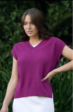 Load image into Gallery viewer, Evie Cotton Knit Vest - Cerise