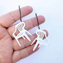 Load image into Gallery viewer, Garden Chair Earrings - White