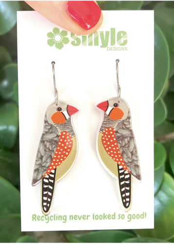 Zebra Finch Earrings
