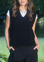Load image into Gallery viewer, Ride Merino Knit Vest - Blk