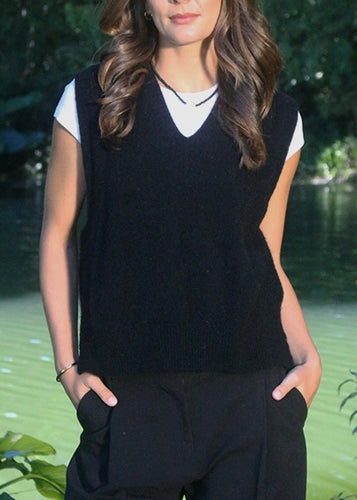 Ride Merino Knit Vest - Blk