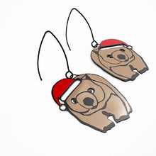 Load image into Gallery viewer, Christmas Wombat Earrings
