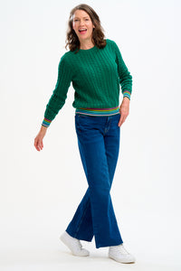 Barbara Cable knit Jumper - Green