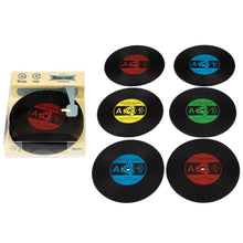 Load image into Gallery viewer, Silicone Coasters Set of 6 - Vinyl Records